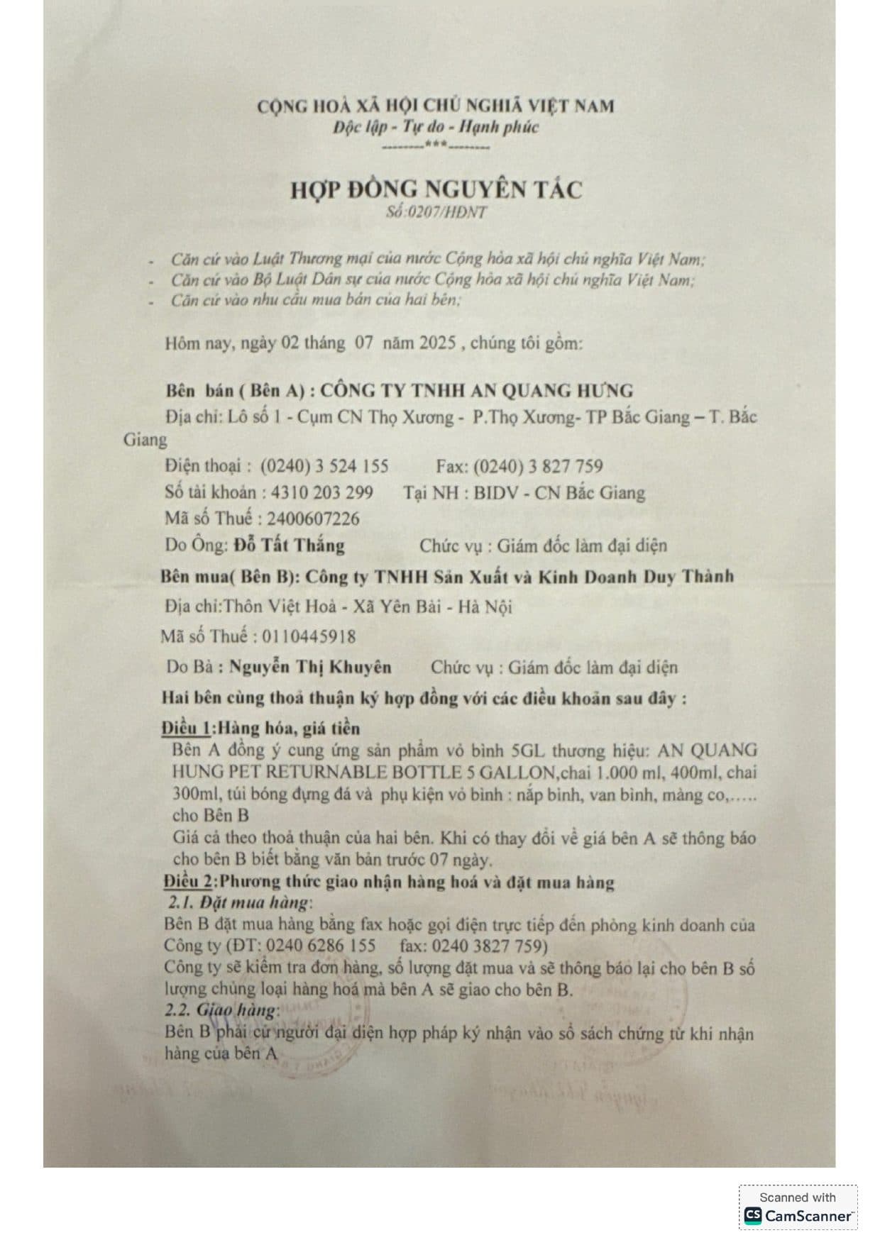 HĐ nguyên tắc — AN QUANG HÙNG (07/2025)